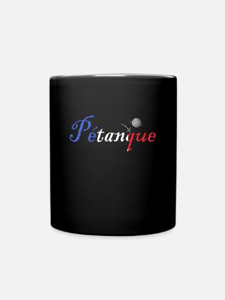Petanque Boule Game Set Boccia - Tasse einfarbig - Schwarz
