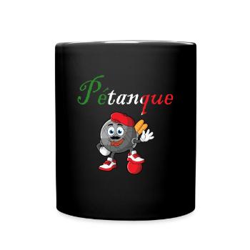 Petanque Boule Game Set Boccia - Full Colour Mug - black - Front