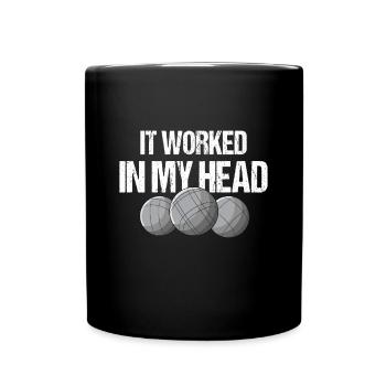 Petanque Boule Game Set Boccia - Full Colour Mug - black - Front