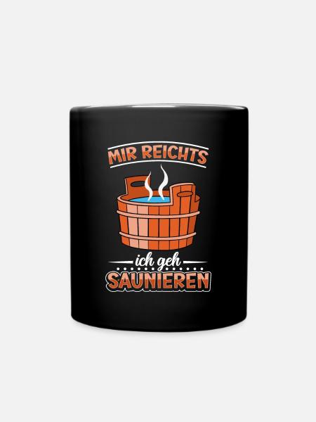 Sauna - Tasse einfarbig - Schwarz