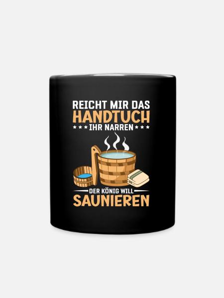 Sauna - Tasse einfarbig - Schwarz