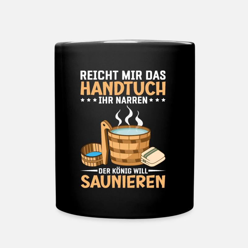 Sauna - Tasse einfarbig - Schwarz