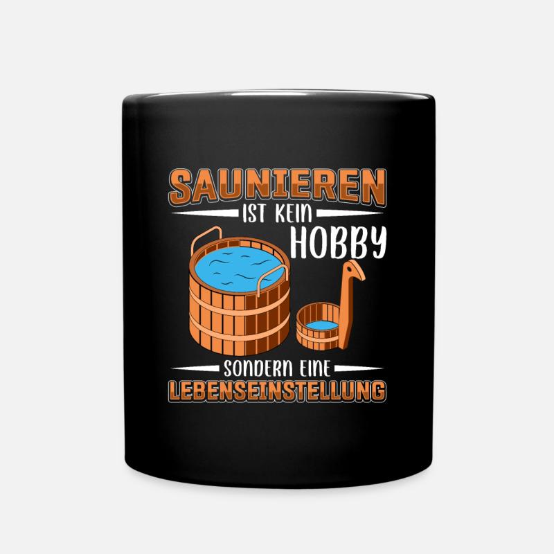 Sauna - Tasse einfarbig - Schwarz
