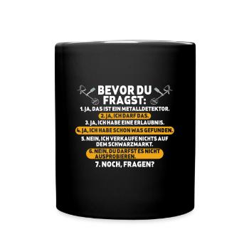 Sondeln - Tasse einfarbig - Schwarz - Vorne