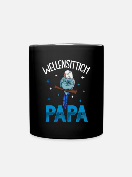 Wellensittich Nymphensittich Papagei Vogelkäfig - Tasse einfarbig - Schwarz