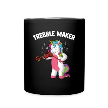 Geige Violine Viola Cello Musiker Instrument - Tasse einfarbig - Schwarz - Vorne
