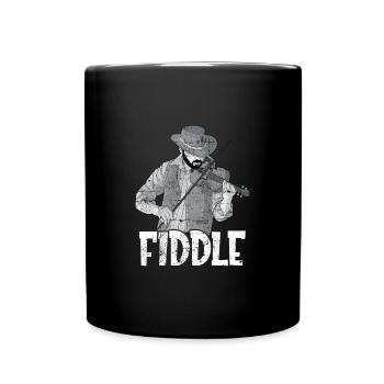Geige Violine Viola Cello Musiker Instrument - Tasse einfarbig - Schwarz - Vorne