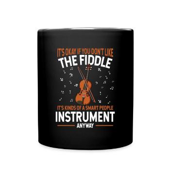 Geige Violine Viola Cello Musiker Instrument - Tasse einfarbig - Schwarz - Vorne