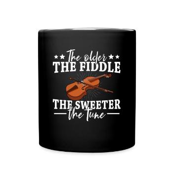 Geige Violine Viola Cello Musiker Instrument - Tasse einfarbig - Schwarz - Vorne