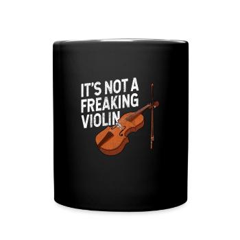 Geige Violine Viola Cello Musiker Instrument - Tasse einfarbig - Schwarz - Vorne