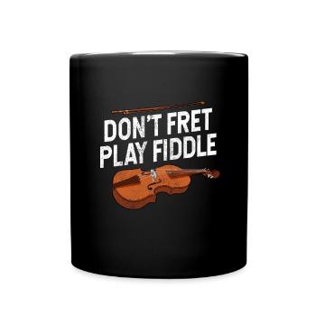 Geige Violine Viola Cello Musiker Instrument - Tasse einfarbig - Schwarz - Vorne