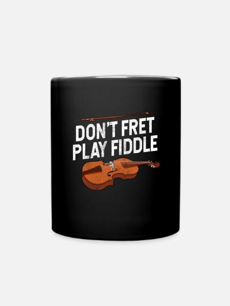 Geige Violine Viola Cello Musiker Instrument - Tasse einfarbig - Schwarz
