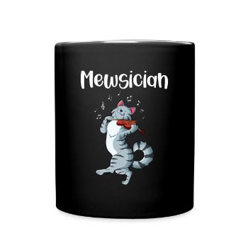 Geige Violine Viola Cello Musiker Instrument - Tasse einfarbig - Schwarz - Vorne