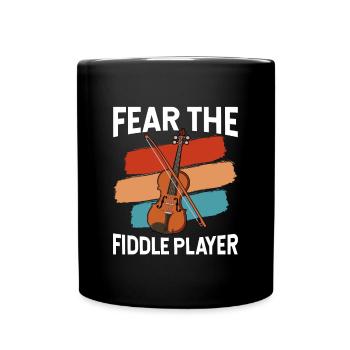 Geige Violine Viola Cello Musiker Instrument - Tasse einfarbig - Schwarz - Vorne