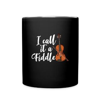 Geige Violine Viola Cello Musiker Instrument - Tasse einfarbig - Schwarz - Vorne