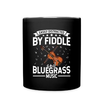 Geige Violine Viola Cello Musiker Instrument - Tasse einfarbig - Schwarz - Vorne