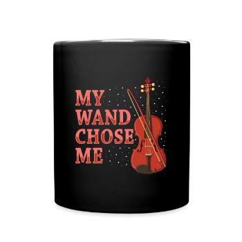 Geige Violine Viola Cello Musiker Instrument - Tasse einfarbig - Schwarz - Vorne