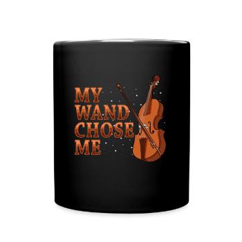 Geige Violine Viola Cello Musiker Instrument - Tasse einfarbig - Schwarz - Vorne