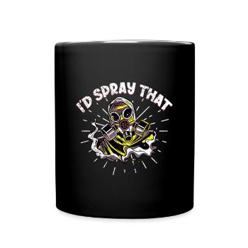 Car Painter Sprayer Paints - Full Colour Mug - black - Front