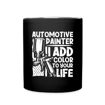 Car Painter Sprayer Paints - Full Colour Mug - black - Front