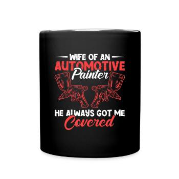 Car Painter Sprayer Paints - Full Colour Mug - black - Front