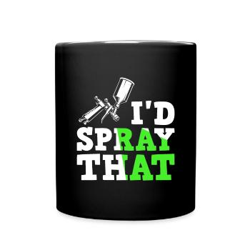 Car Painter Sprayer Paints - Full Colour Mug - black - Front