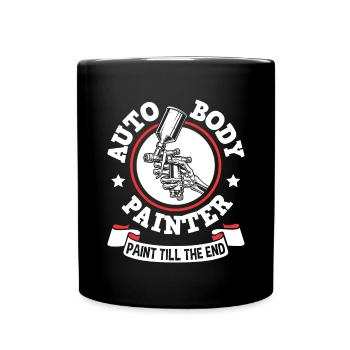 Car Painter Sprayer Paints - Full Colour Mug - black - Front