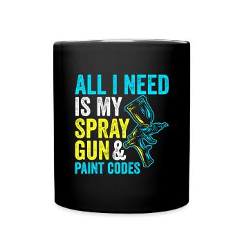 Car Painter Sprayer Paints - Full Colour Mug - black - Front