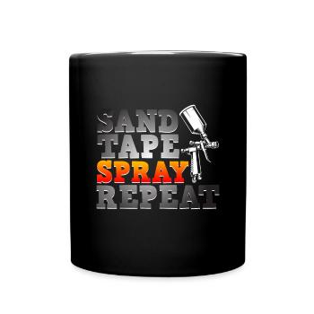 Car Painter Sprayer Paints - Full Colour Mug - black - Front