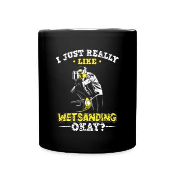 Car Painter Sprayer Paints - Full Colour Mug - black - Front