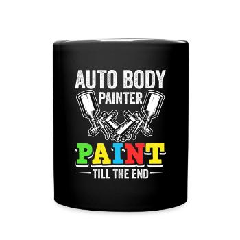 Car Painter Sprayer Paints - Full Colour Mug - black - Front