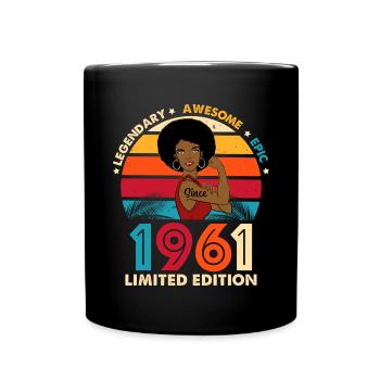 Femme Légendaire anniversaire 1961 édition limitée - Mug uni - noir - Devant