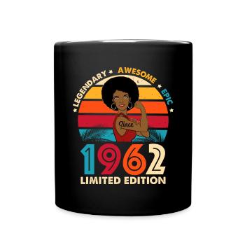 Anniversaire 1962 Vintage édition limitée - Mug uni - noir - Devant