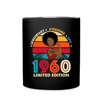 Legendary Woman 1960 limitierte Edition - Tasse einfarbig - Schwarz - Vorne