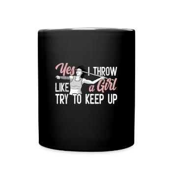 Lancer du javelot athlétisme Lanceur de javelot - Mug uni - noir - Devant