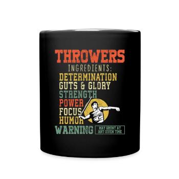Lancer du javelot athlétisme Lanceur de javelot - Mug uni - noir - Devant