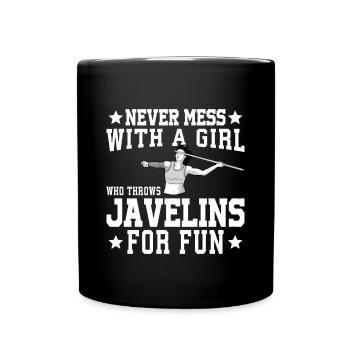 Lancer du javelot athlétisme Lanceur de javelot - Mug uni - noir - Devant