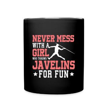Lancer du javelot athlétisme Lanceur de javelot - Mug uni - noir - Devant