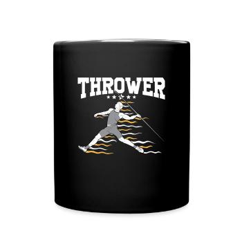 Javelin throw extensor athletics Javelin thrower - Full Colour Mug - black - Front