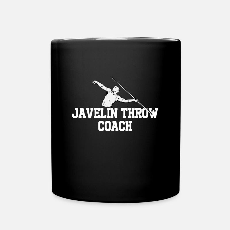 Speerwurfstrecker Leichtathletik Speerwerfer - Tasse einfarbig - Schwarz