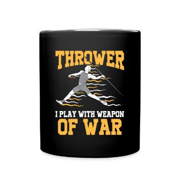 Javelin throw extensor athletics Javelin thrower - Full Colour Mug - black - Front