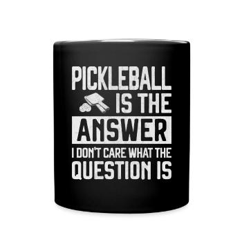 Pickleball phrase drôle Gift Pickleballer - Mug uni - noir - Devant