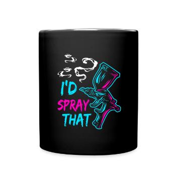 Auto Body Painter Auto Maler Sprayer - Full Colour Mug - black - Front