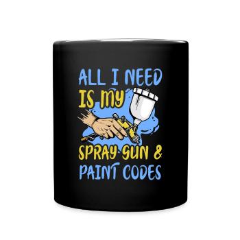 Auto Body Painter Auto Maler Sprayer - Full Colour Mug - black - Front