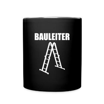 BAULEITER - Bauleitung Legende Bauherr - Tasse einfarbig - Schwarz - Vorne