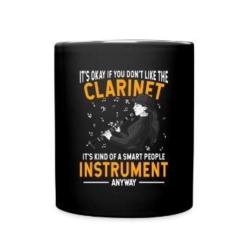 Klarinette Player Orchestra Musiker - Tasse einfarbig - Schwarz - Vorne