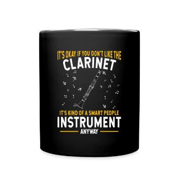 Klarinette Player Orchestra Musiker - Tasse einfarbig - Schwarz - Vorne