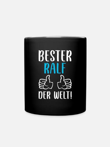 Ralf Vorname Name Geburtstag - Tasse einfarbig - Schwarz