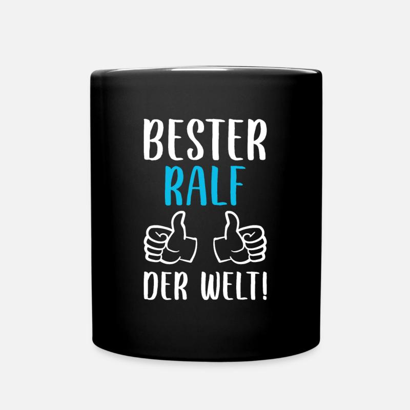Ralf Vorname Name Geburtstag - Tasse einfarbig - Schwarz