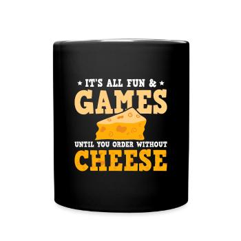 Gouda Käse - Tasse einfarbig - Schwarz - Vorne